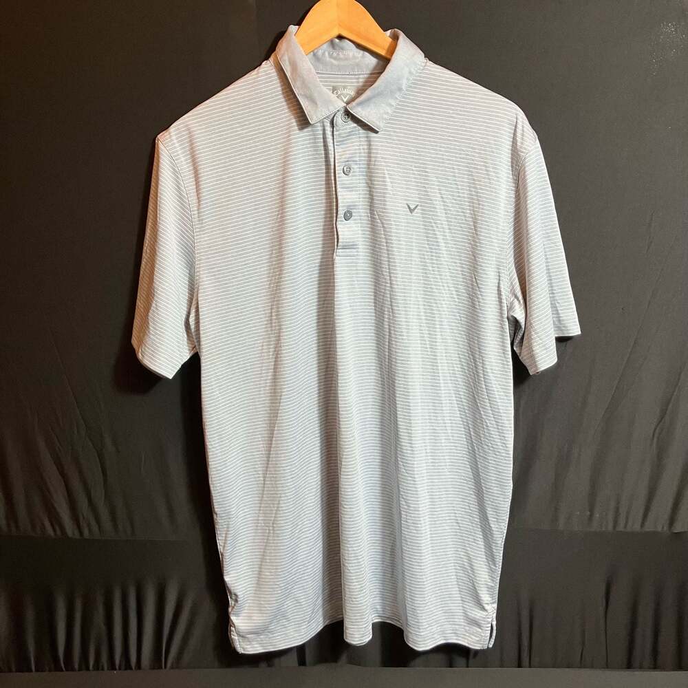 Callaway Opti-Dri Men's Performance Striped Golf Polo Shirt size L